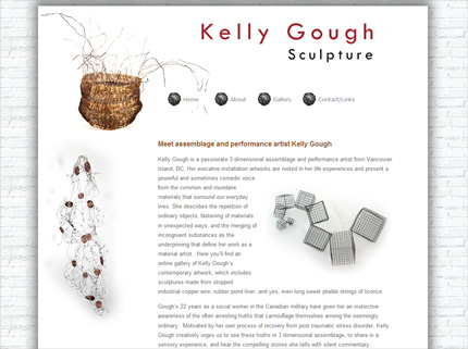 Link to Kelly Gough Website design, Courtenay