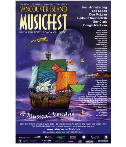 Vancouver island MusicFest Poster design