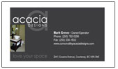 Link to acacia design business card design